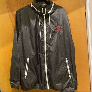 Champion Black Windbreaker with Red Accent